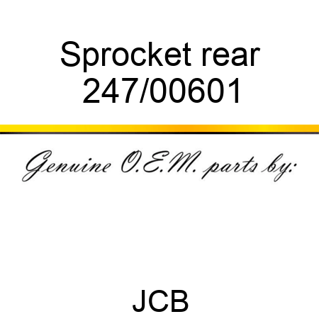 Sprocket, rear 247/00601