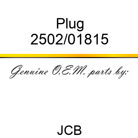 Plug 2502/01815