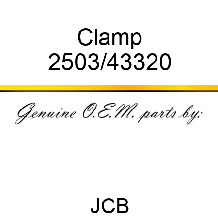 Clamp 2503/43320