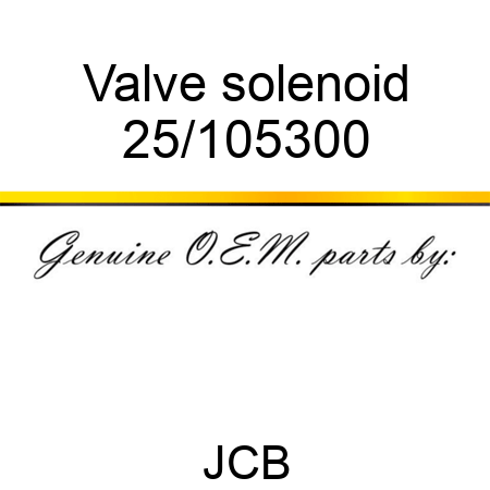 Valve, solenoid 25/105300
