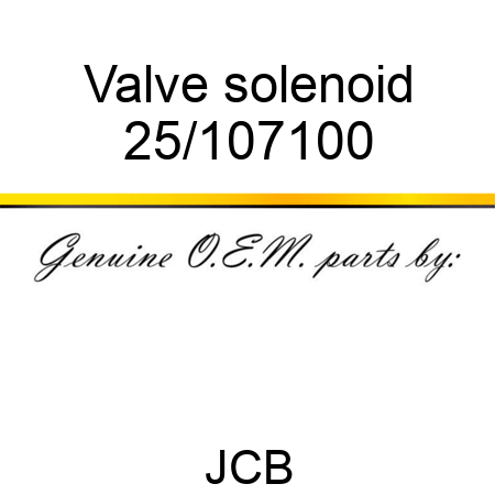 Valve, solenoid 25/107100