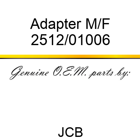 Adapter, M/F 2512/01006