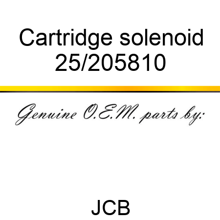 Cartridge, solenoid 25/205810