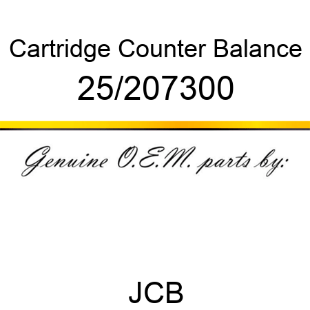 Cartridge, Counter Balance 25/207300