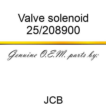 Valve, solenoid 25/208900