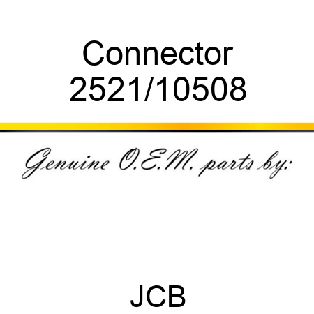 Connector 2521/10508