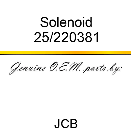 Solenoid 25/220381