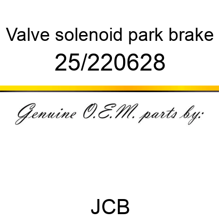 Valve, solenoid, park brake 25/220628