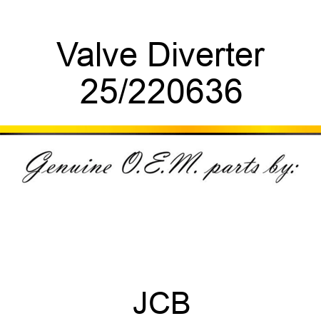Valve, Diverter 25/220636