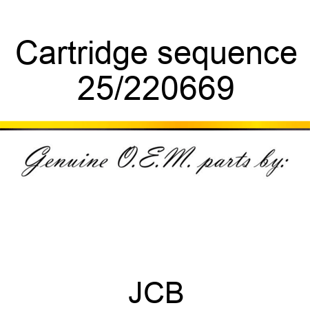 Cartridge, sequence 25/220669