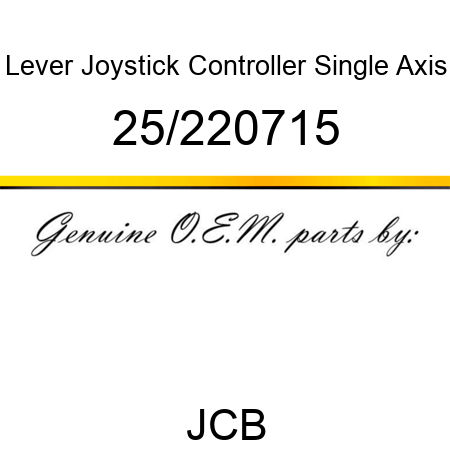 Lever, Joystick Controller, Single Axis 25/220715