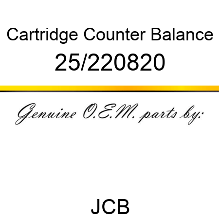 Cartridge, Counter Balance 25/220820