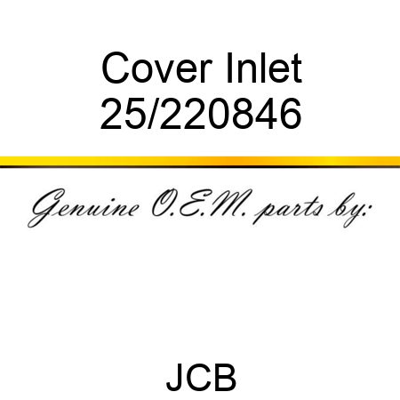 Cover, Inlet 25/220846