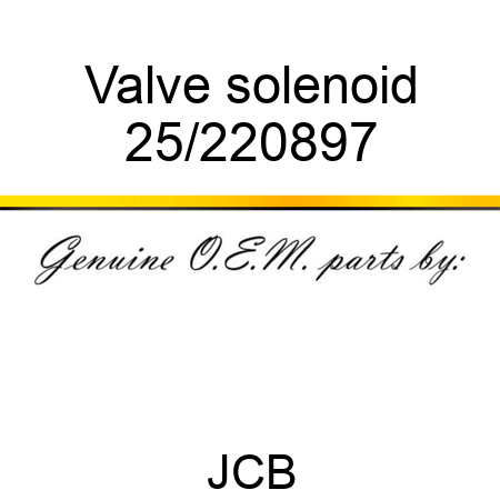 Valve, solenoid 25/220897