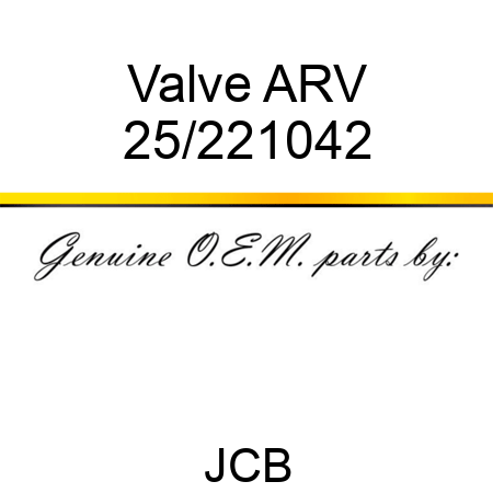 Valve, ARV 25/221042