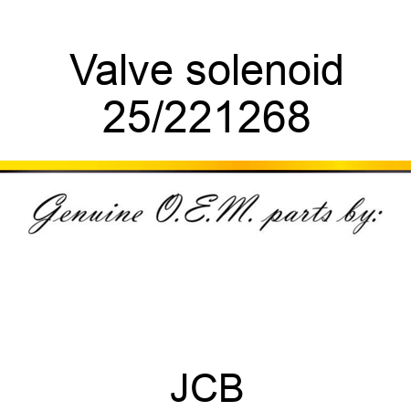 Valve, solenoid 25/221268