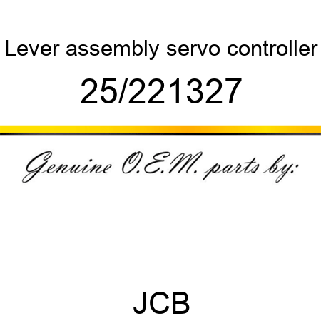 Lever, assembly, servo controller 25/221327