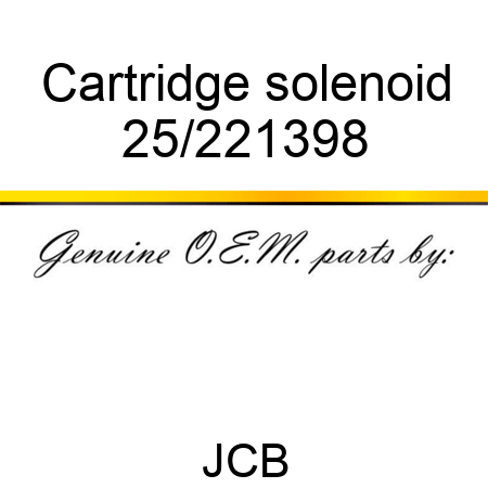 Cartridge, solenoid 25/221398