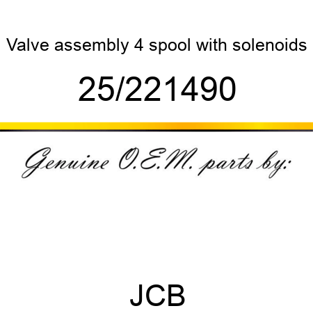 Valve, assembly, 4 spool, with solenoids 25/221490