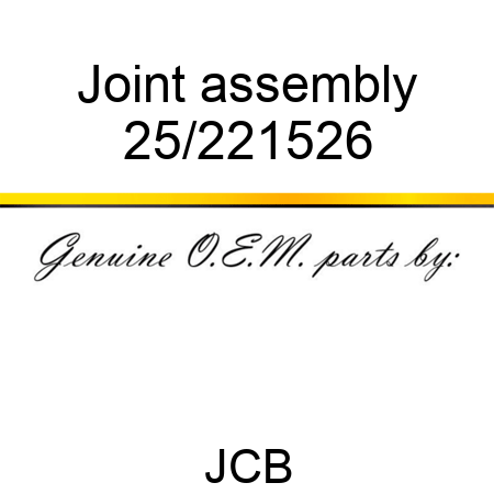 Joint, assembly 25/221526
