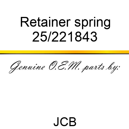 Retainer, spring 25/221843