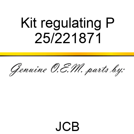 Kit, regulating P 25/221871