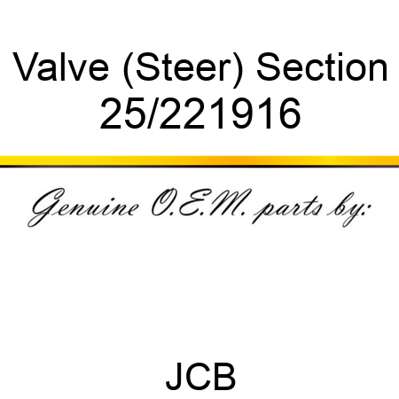 Valve, (Steer) Section 25/221916