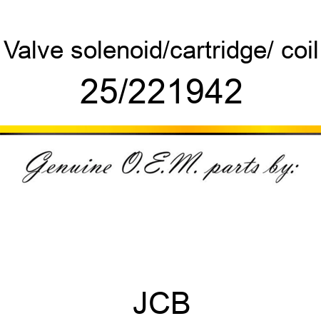 Valve, solenoid/cartridge/, coil 25/221942