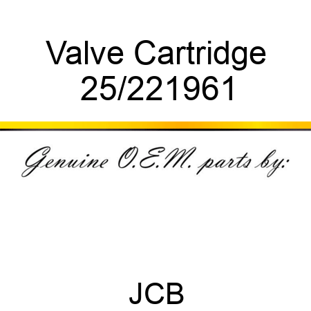 Valve, Cartridge 25/221961