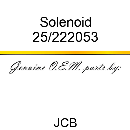 Solenoid 25/222053