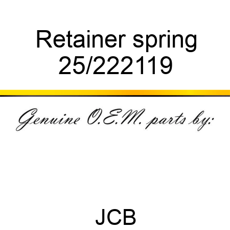Retainer, spring 25/222119