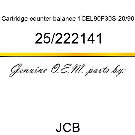 Cartridge, counter balance, 1CEL90F30S-20/90 25/222141