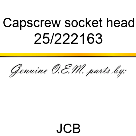 Capscrew, socket head 25/222163
