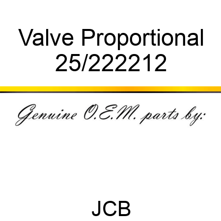 Valve, Proportional 25/222212