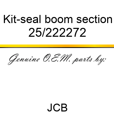 Kit-seal, boom section 25/222272