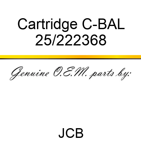 Cartridge, C-BAL 25/222368