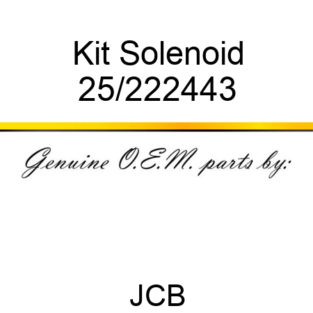 Kit, Solenoid 25/222443
