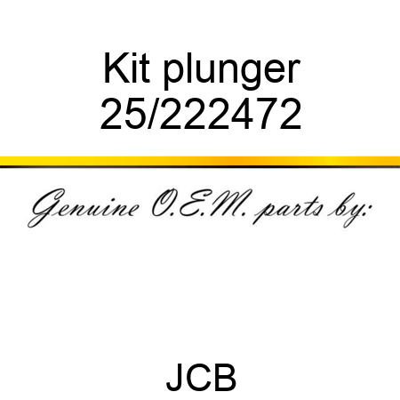 Kit, plunger 25/222472