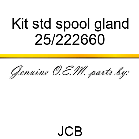 Kit, std spool gland 25/222660