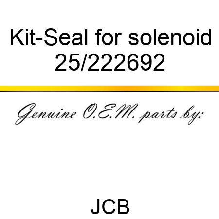 Kit-Seal, for solenoid 25/222692