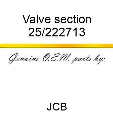Valve, section 25/222713