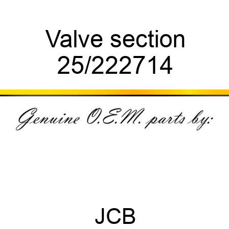 Valve, section 25/222714