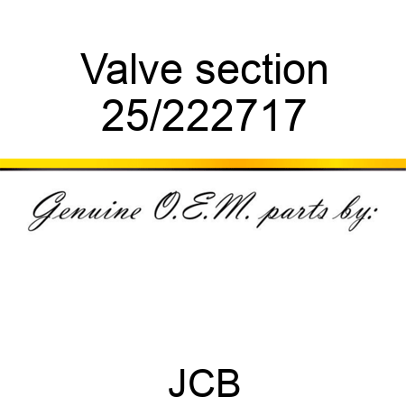 Valve, section 25/222717