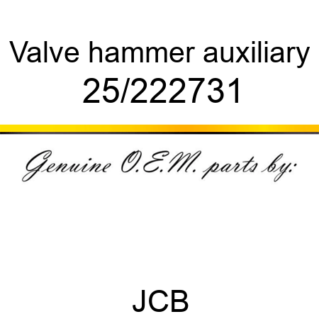 Valve, hammer auxiliary 25/222731
