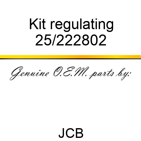 Kit, regulating 25/222802
