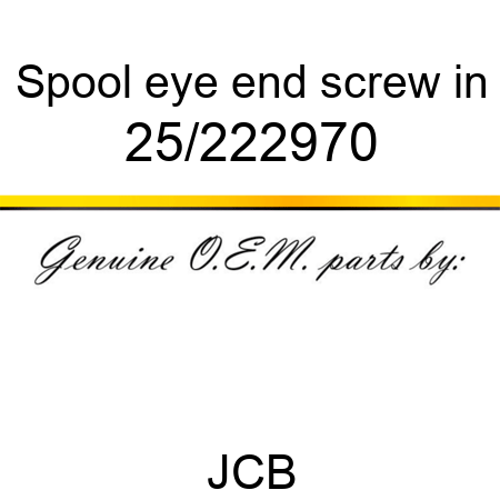 Spool, eye end, screw in 25/222970