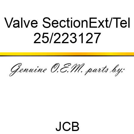 Valve, Section,Ext/Tel 25/223127