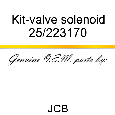 Kit-valve, solenoid 25/223170