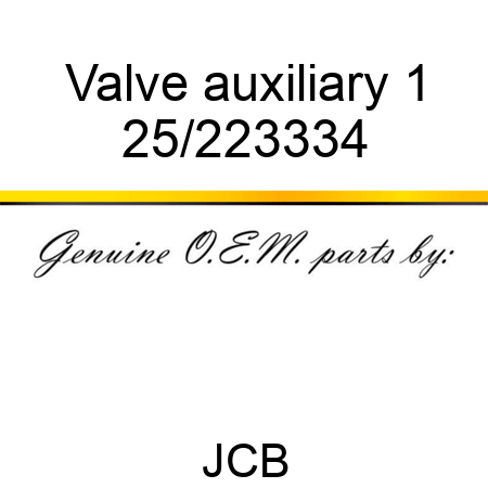 Valve, auxiliary 1 25/223334