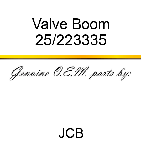 Valve, Boom 25/223335